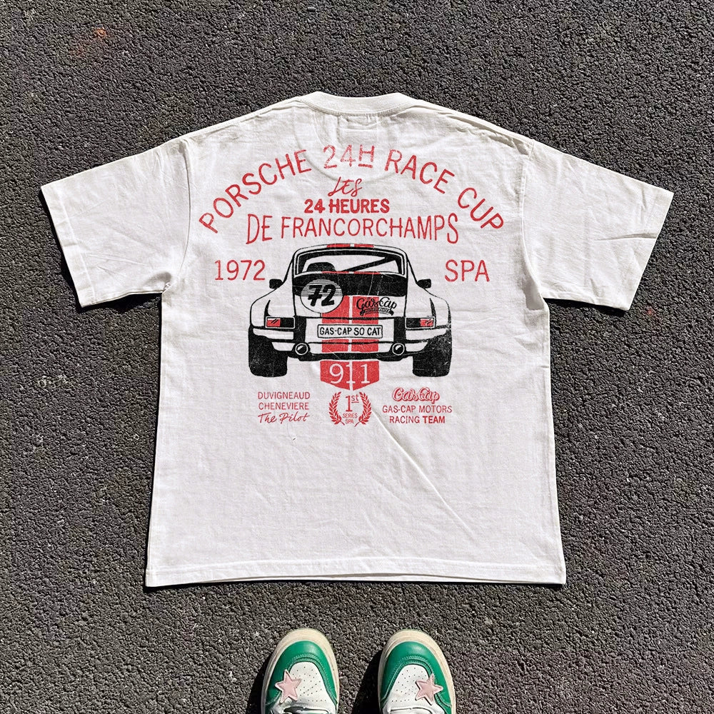 Wang Youbing Studio! PORCHE 260g 100% Cotton Tee