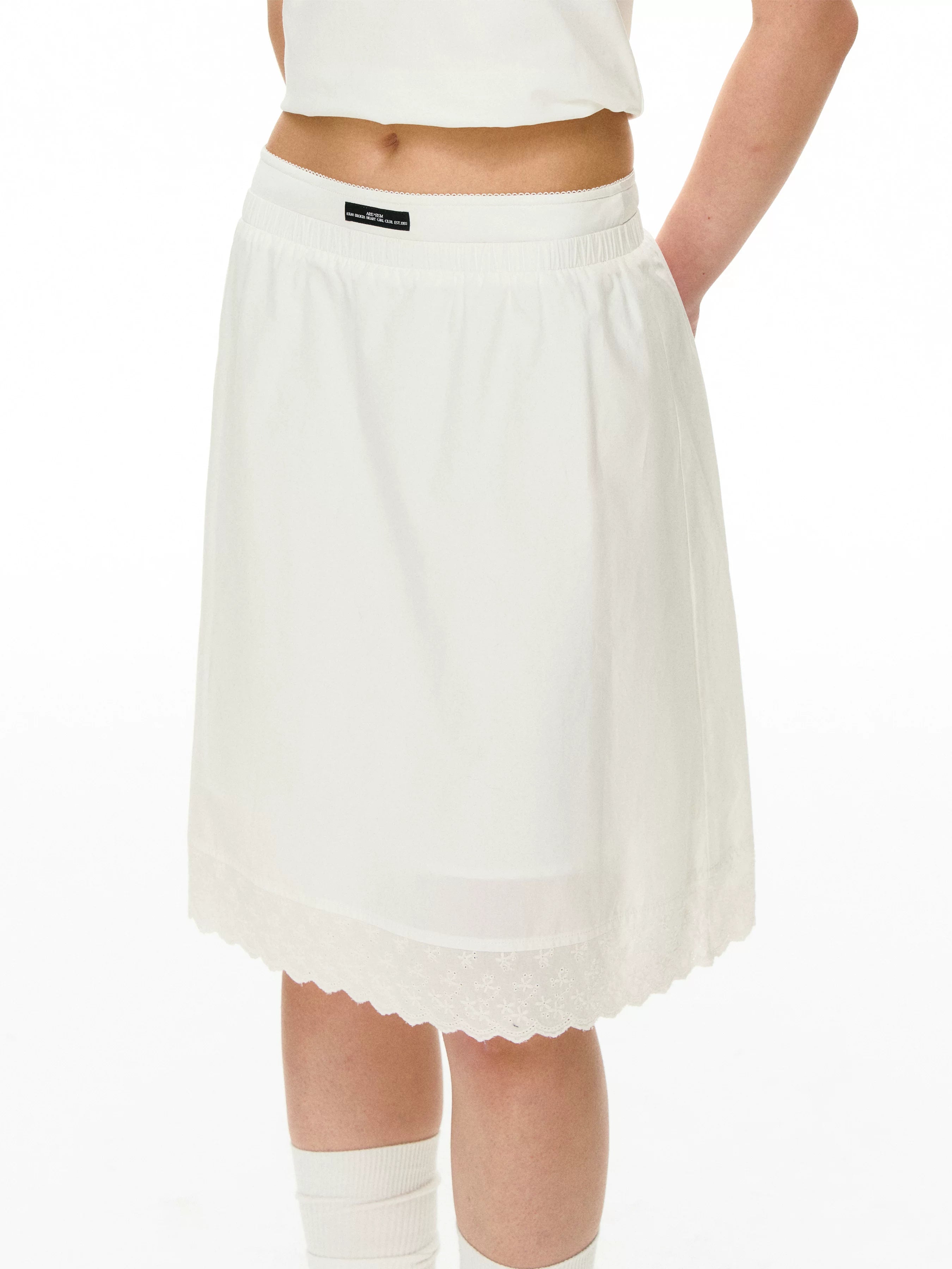 Ariseism Vintage Satin Patchwork Skirt