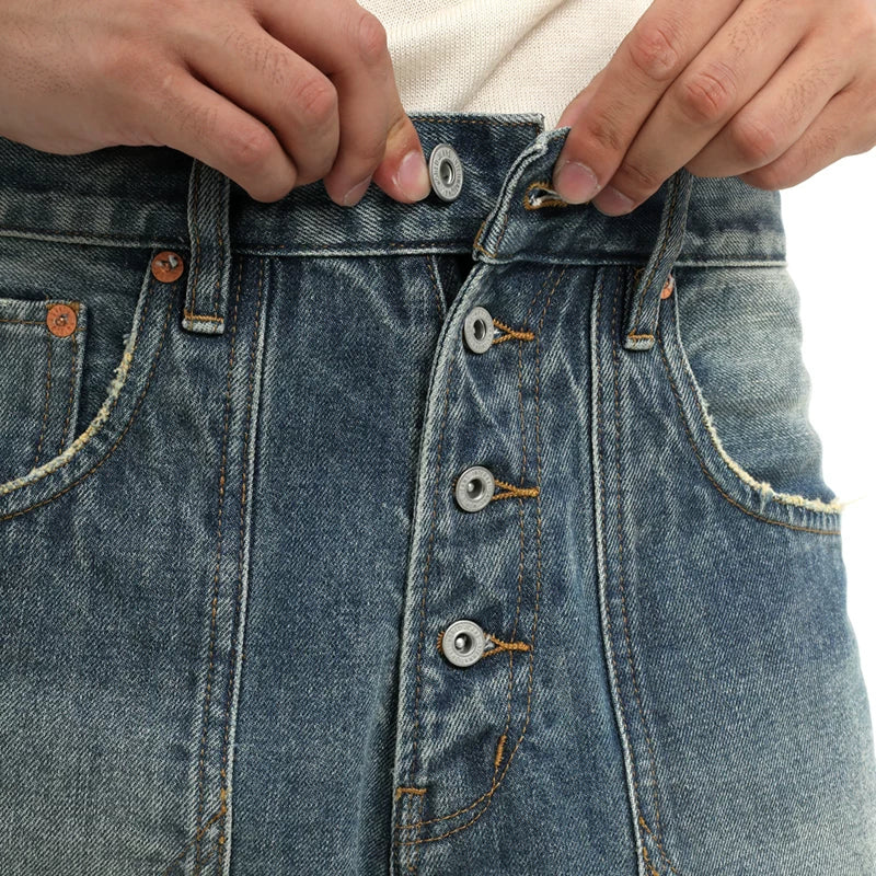 Mbbcar Retro Old Straight Jeans