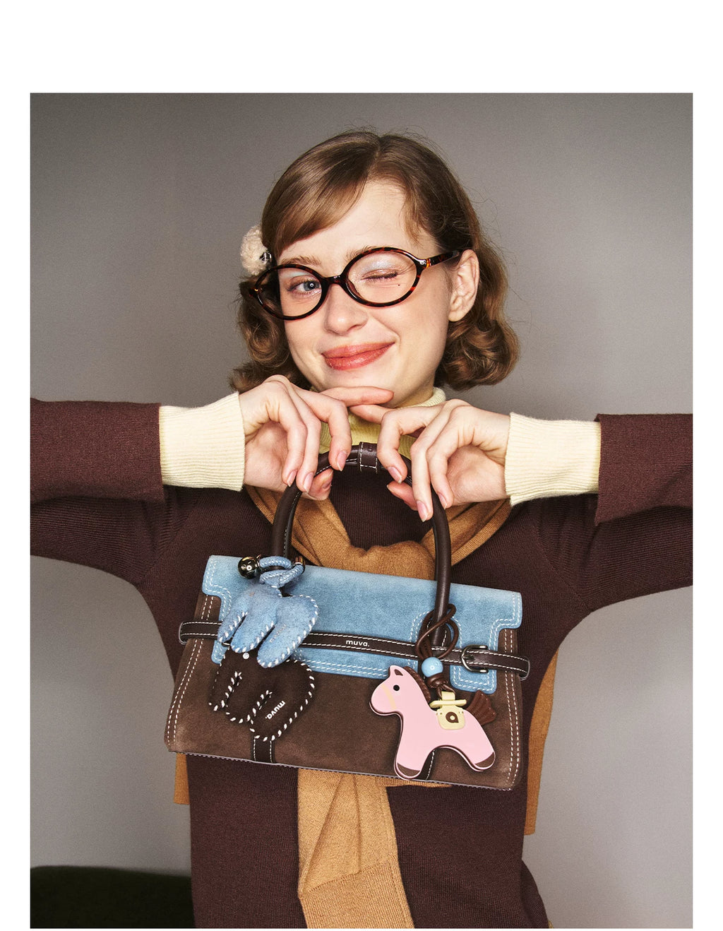 MUVA Sandwich Pony Pendant Fun Cute Bag Accessories