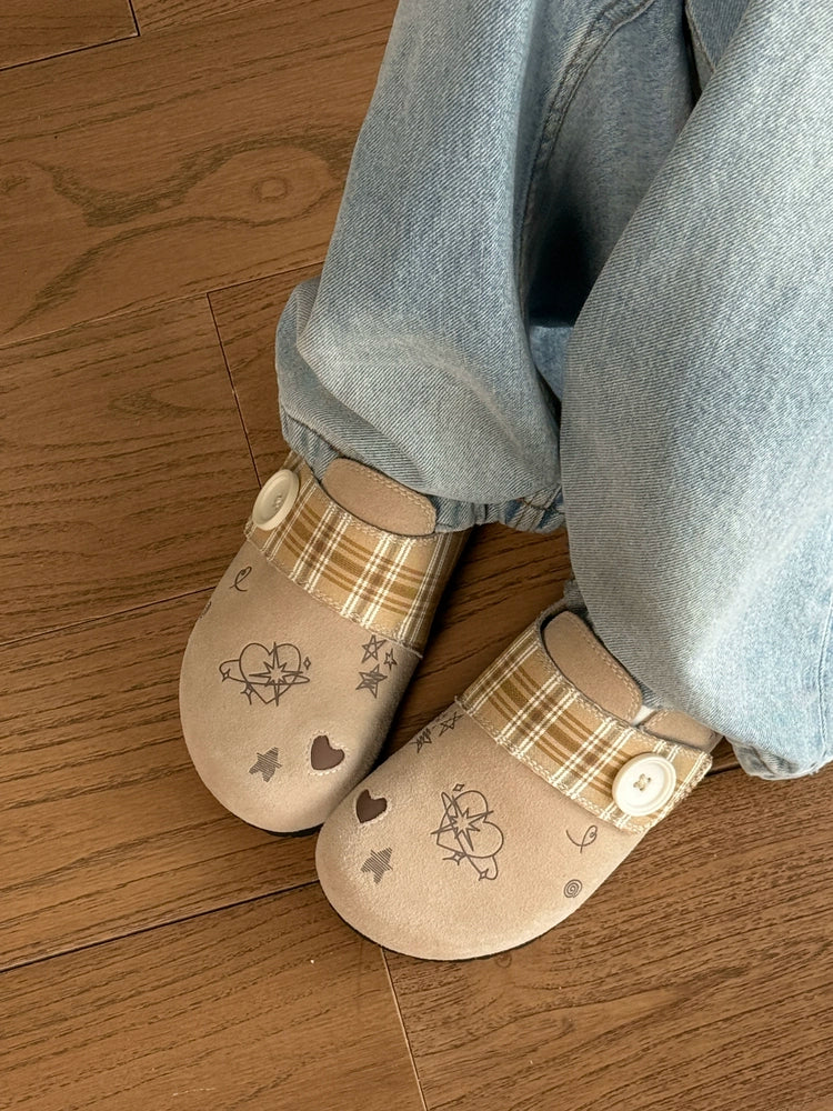 Cat & Sofa Cupid Wear Versatile Flat Bottom Half Slippers