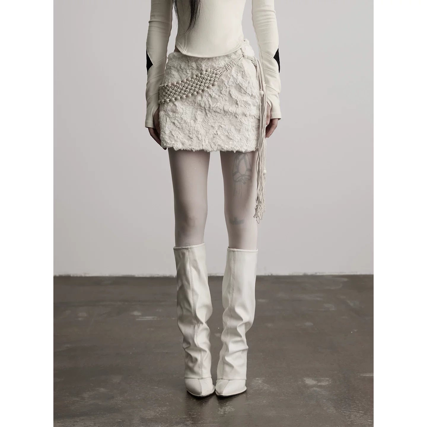 INDULGE Chain Belt Skirt