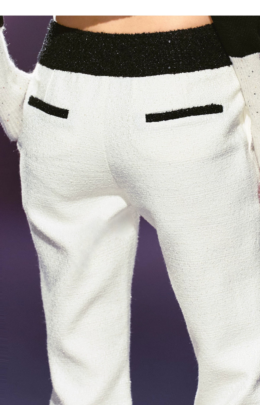 AGAM Splicing Waist Micro-pull Casual Pants