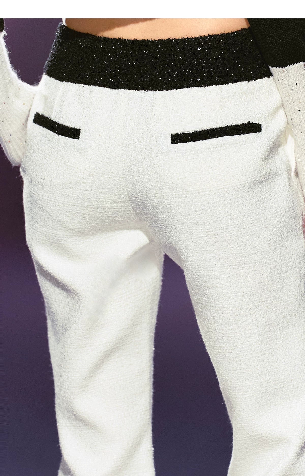 AGAM Splicing Waist Micro-pull Casual Pants