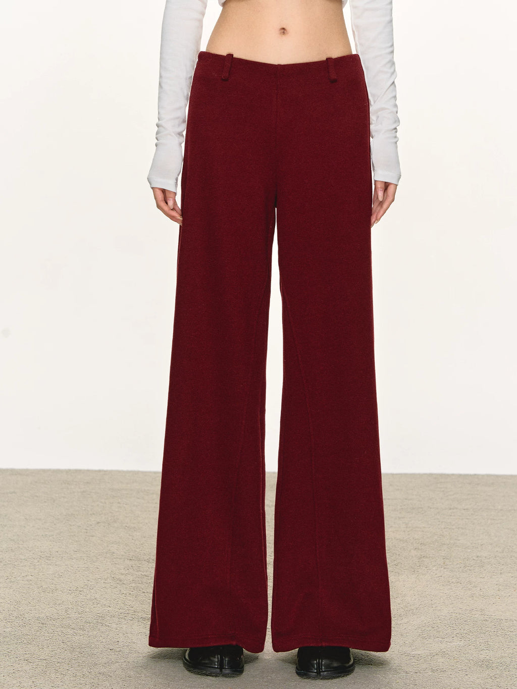 Anna Aneae Straight Casual Loose Mopping Wide-leg Pants