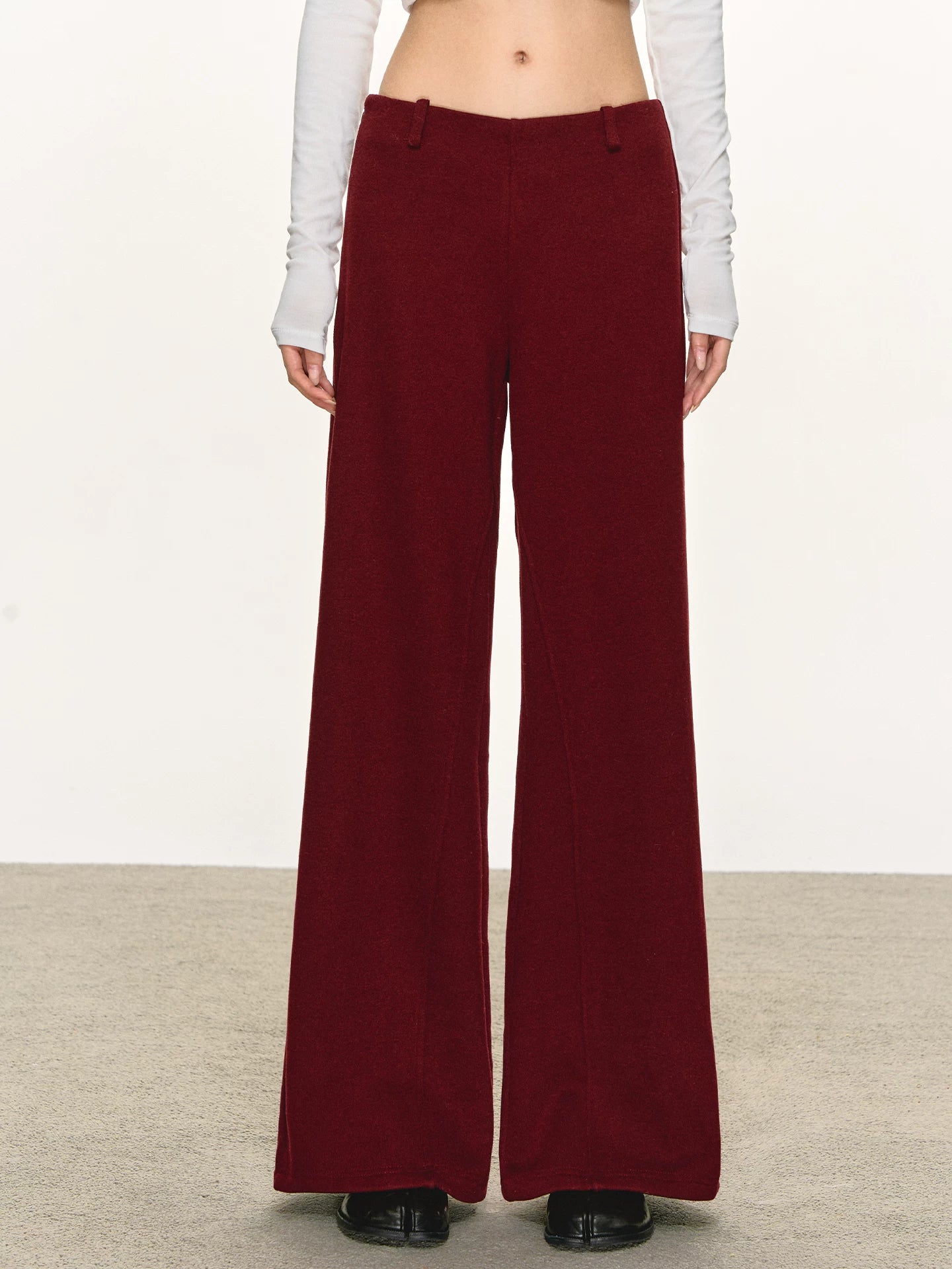 Anna Aneae Straight Casual Loose Mopping Wide-leg Pants