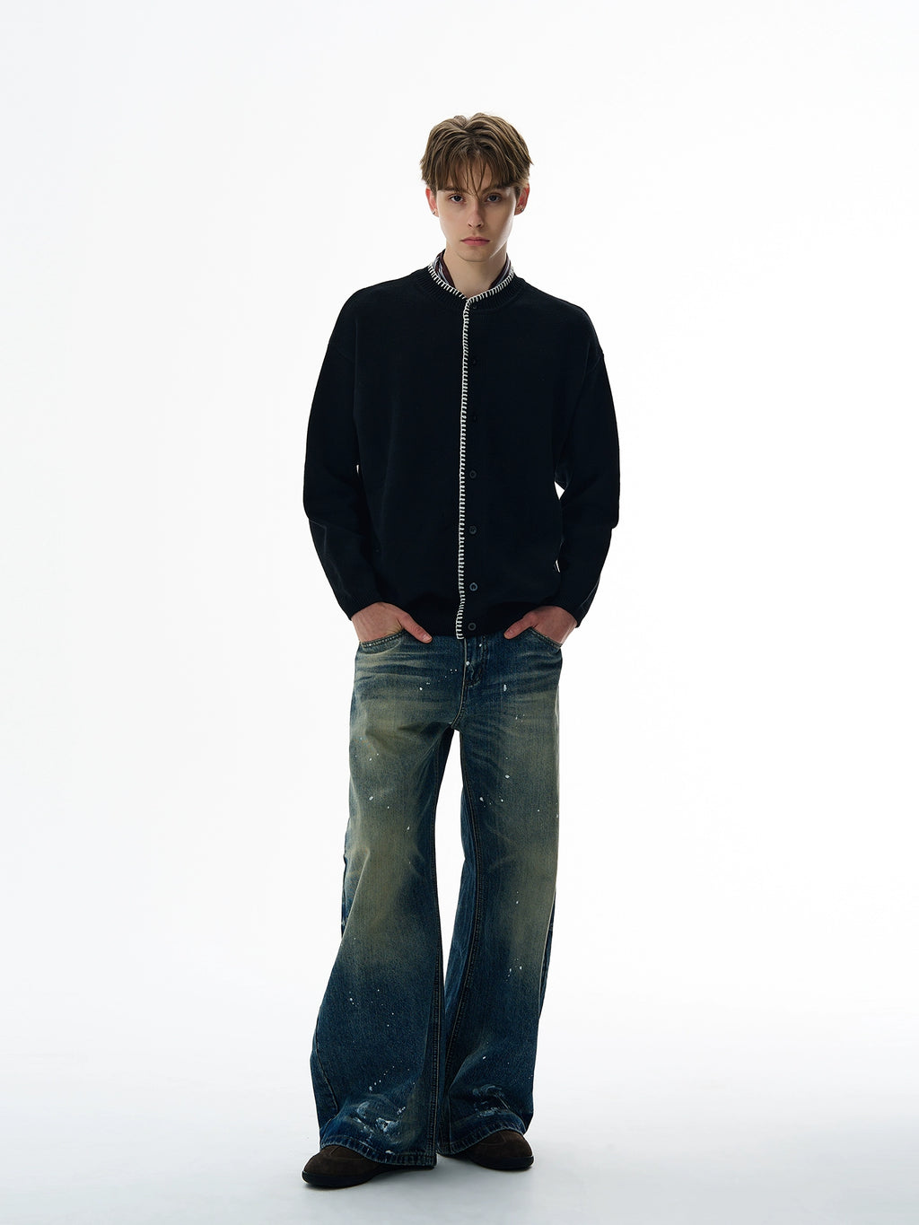 CHOIZE Vintage Casual Loose Versatile Knitted Sweater Jacket