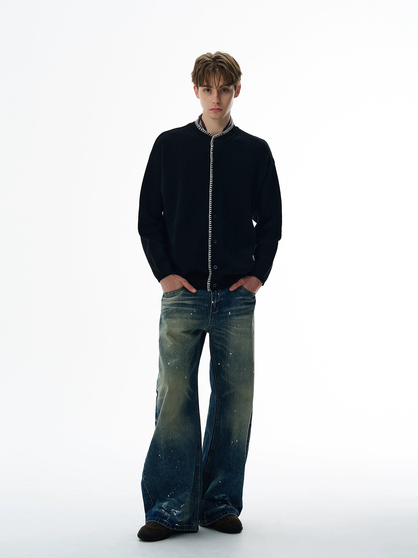 CHOIZE Vintage Casual Loose Versatile Knitted Sweater Jacket