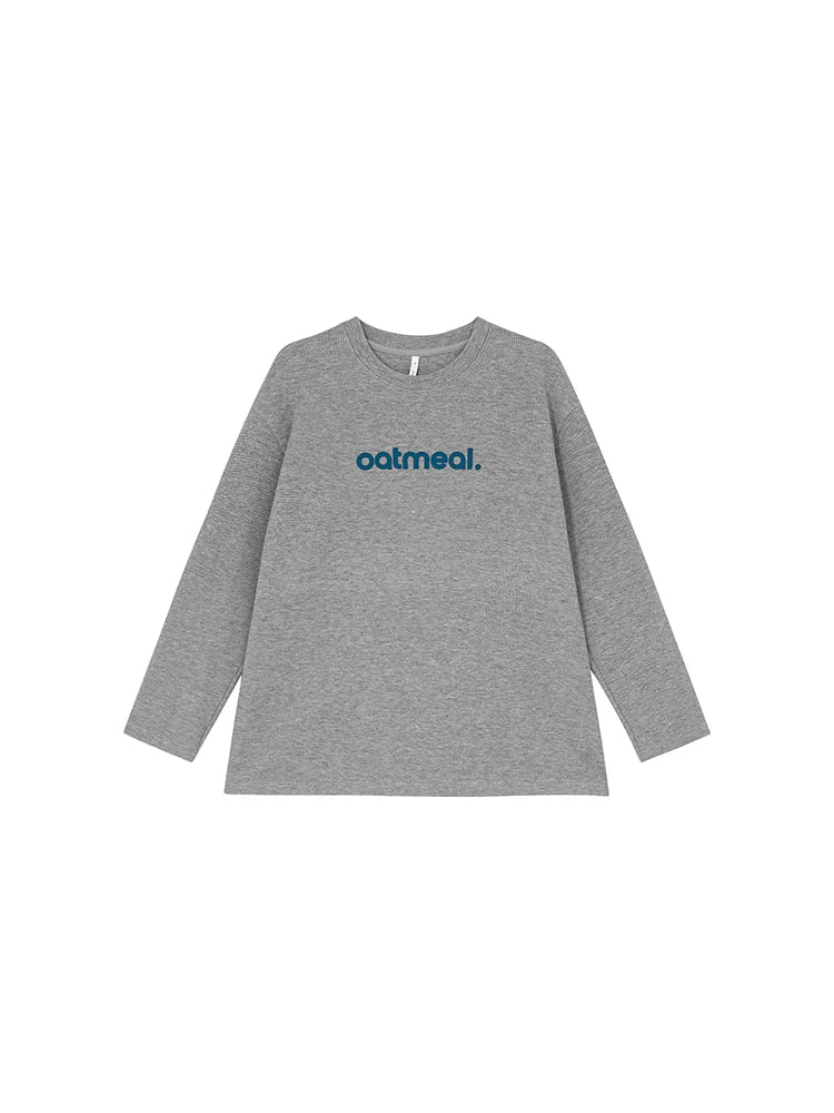 Kano Letter Foam Printed Waffle Long Sleeve