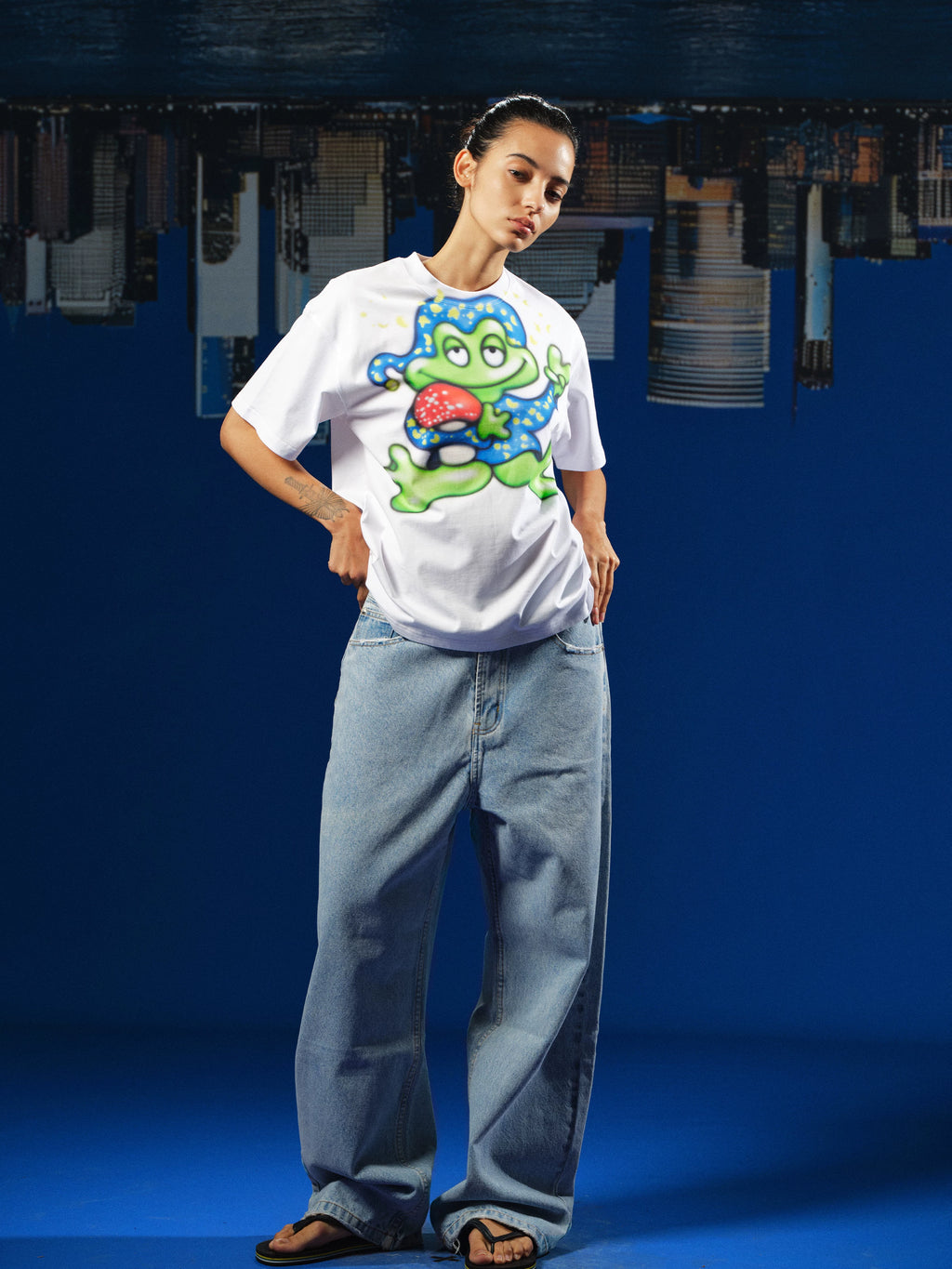 WebSurfGroup Frog Printing Fun Printing Casual Tee