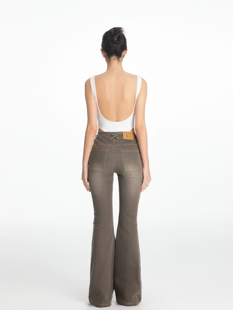 ABMY American Retro Micro-pull Jeans