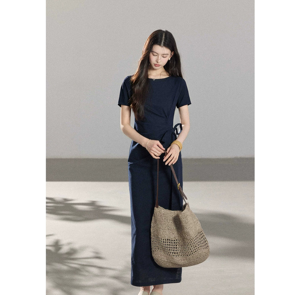 TYANG Temperament Waist Lace-up Dress