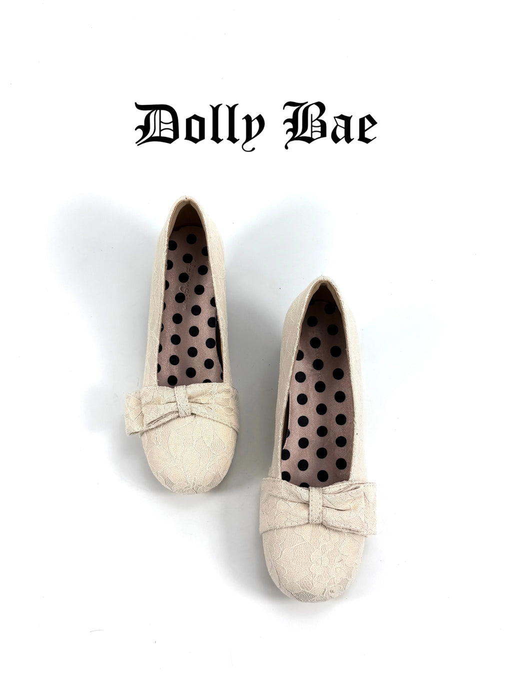 Dollybae Jacquard Bow Lace Shoes
