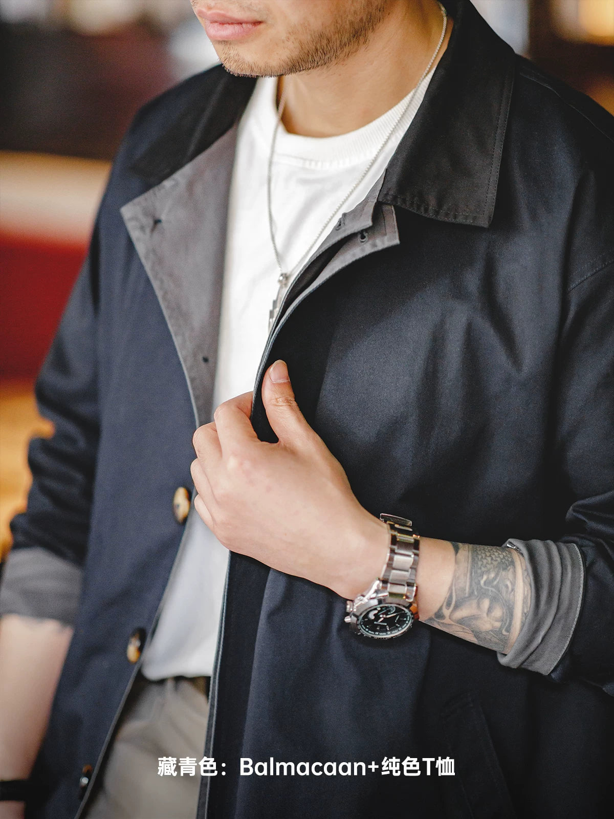 Madden Balmacaan Windbreaker Long Thin Coat