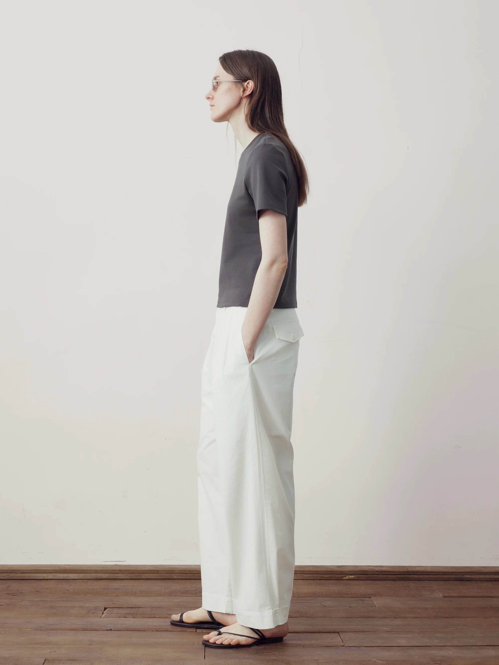COLN Wide-leg Versatile Casual Pants