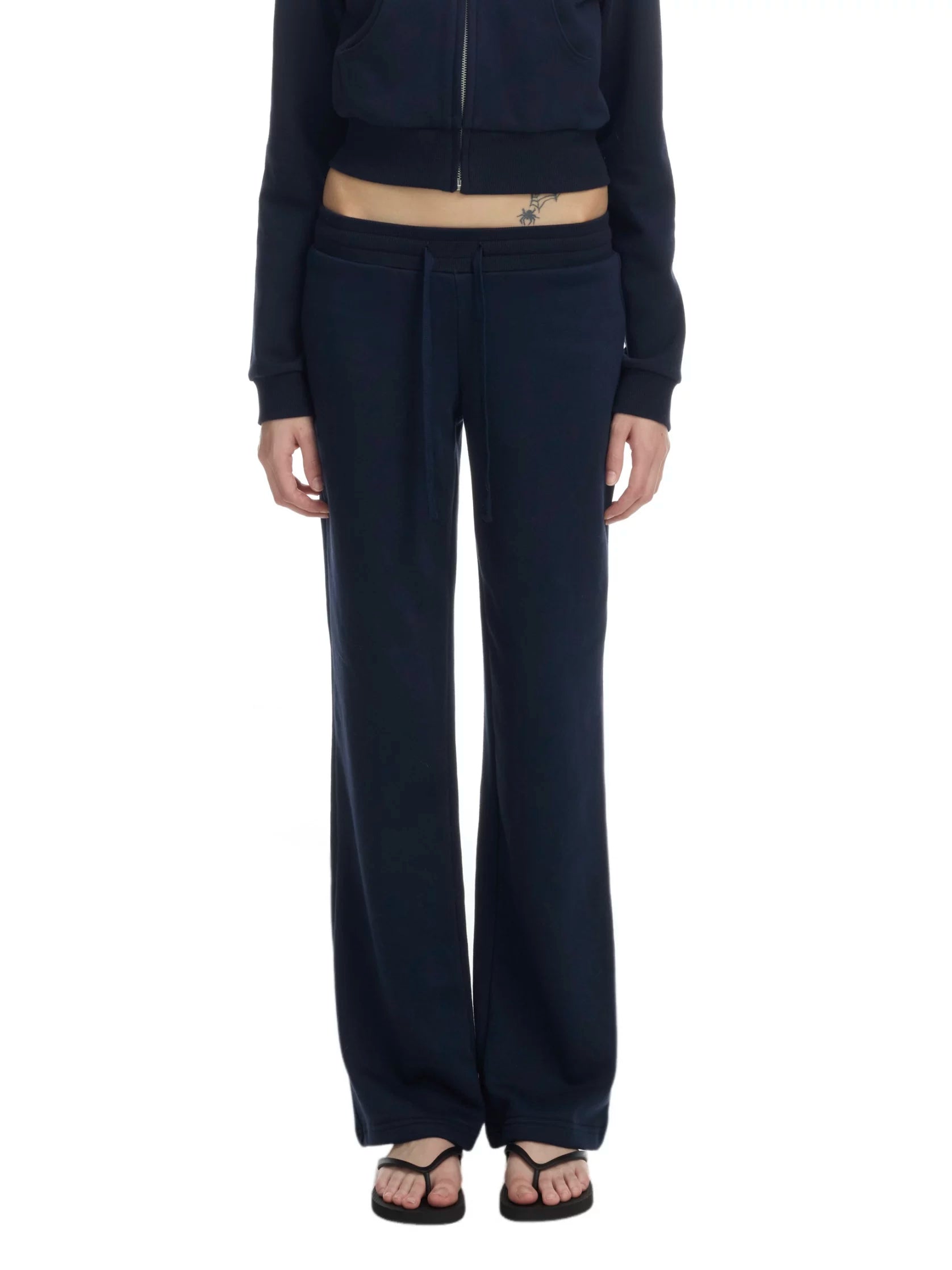 Veryrareme Low Waist Threaded Waist Drawstring Sweatpants