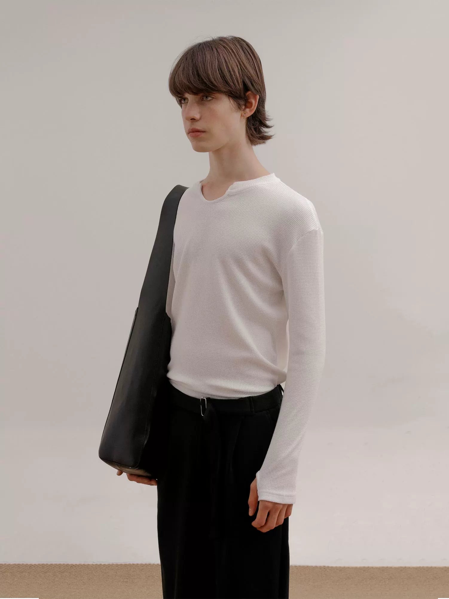 COLN Stacked Simple Bottom Long Sleeve