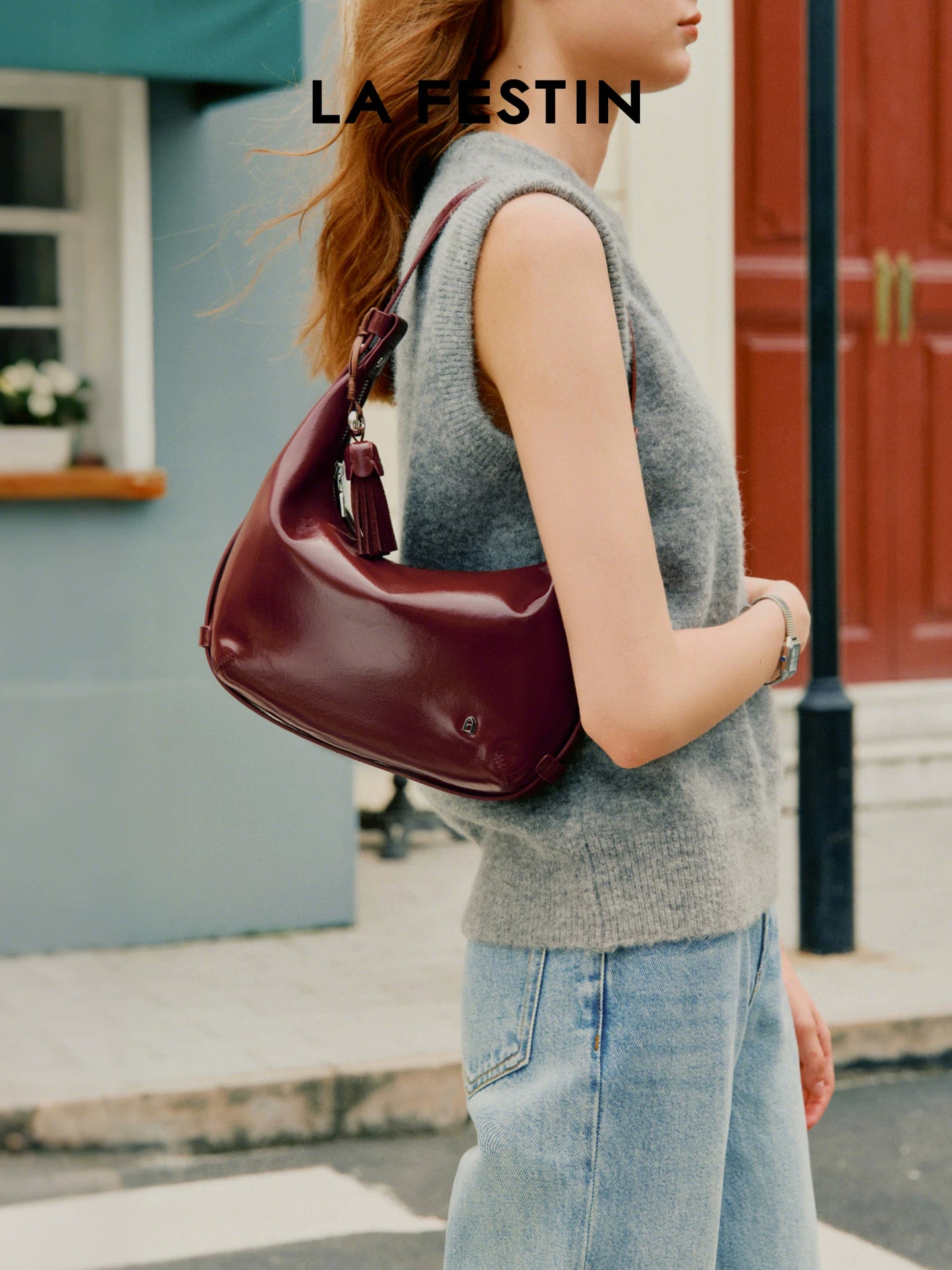 La Festin Cowhide Crossbody Bag
