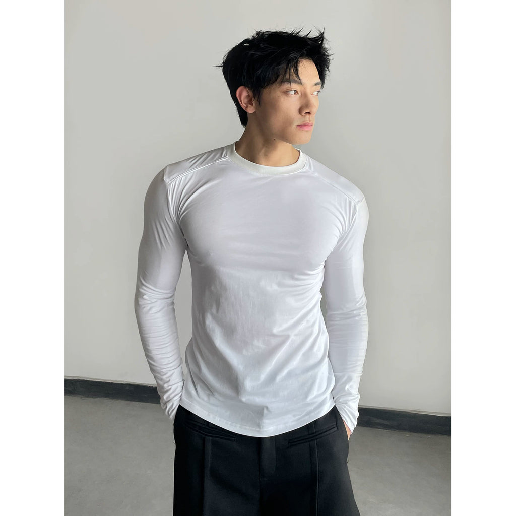 DAY NY High Elastic Front Shoulder Slim Versatile Tee
