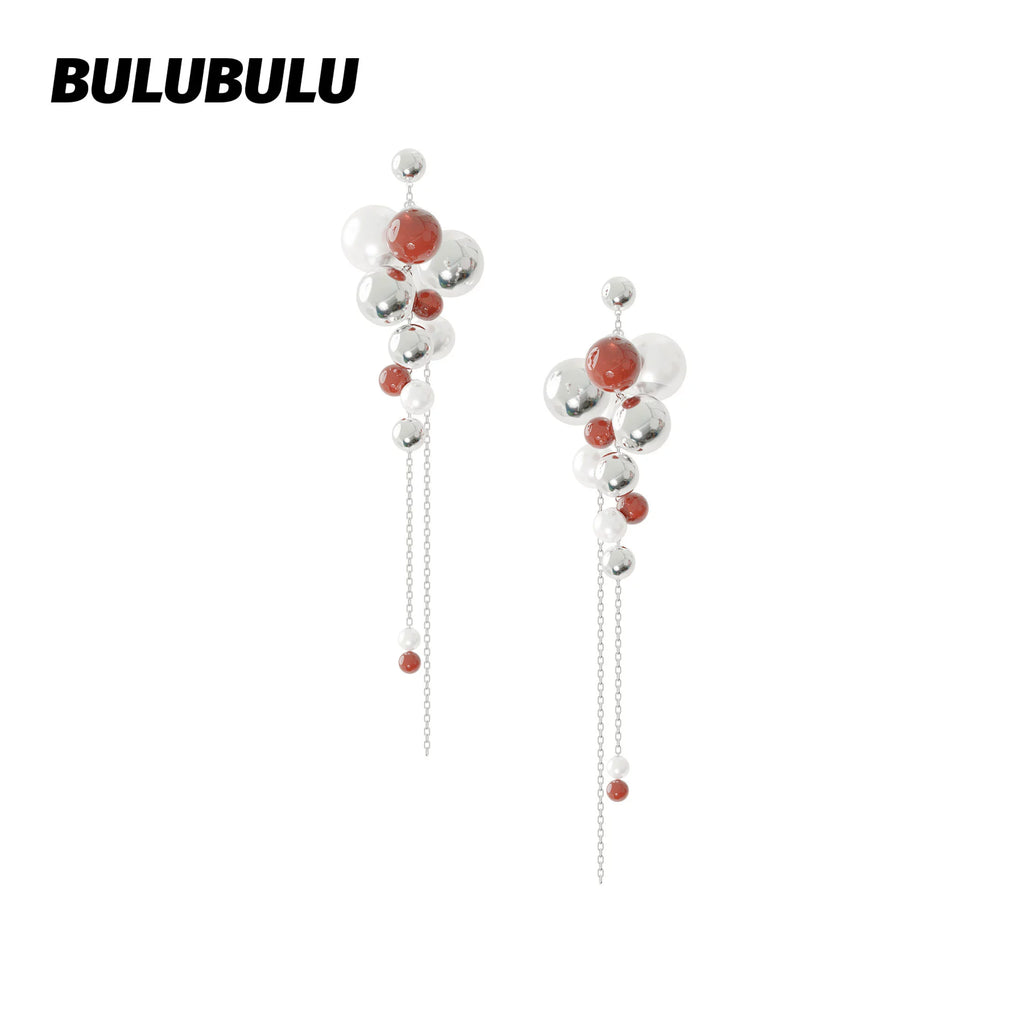 BULUBULU Agate Beaded Stud Earrings