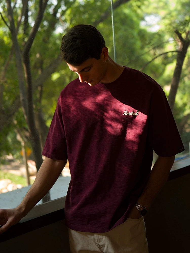SIMWOOD Embroidery Casual Versatile Tee