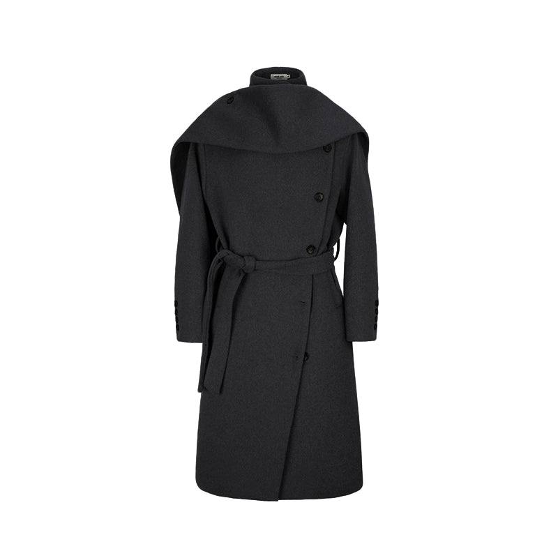 KREATE Wool Swinging Neck Scarf Woolen Coat