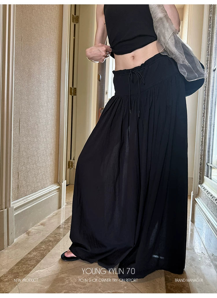 YOUNG KYLIN Shredded Wide-leg Culottes