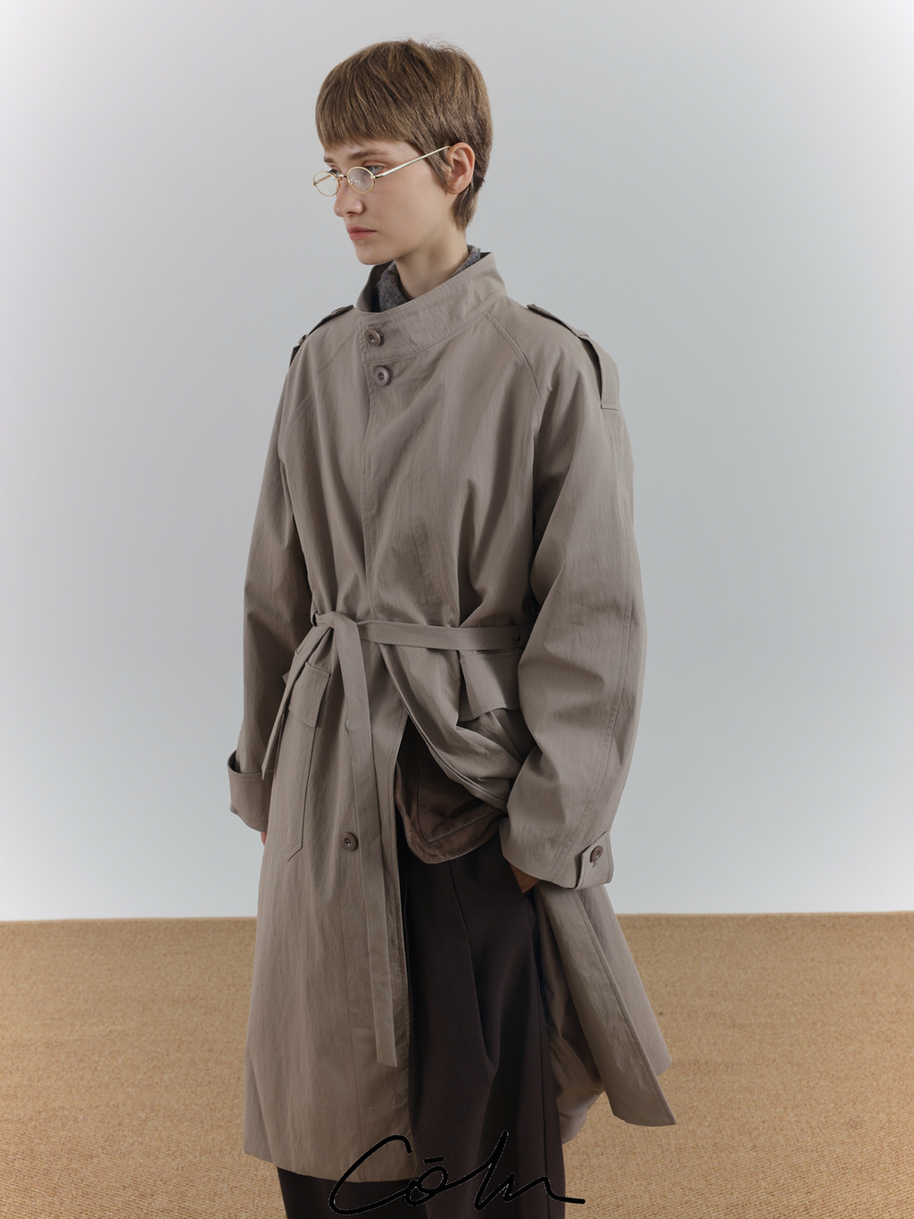 COLN Retro Premium Fake Two-piece Trench Coat