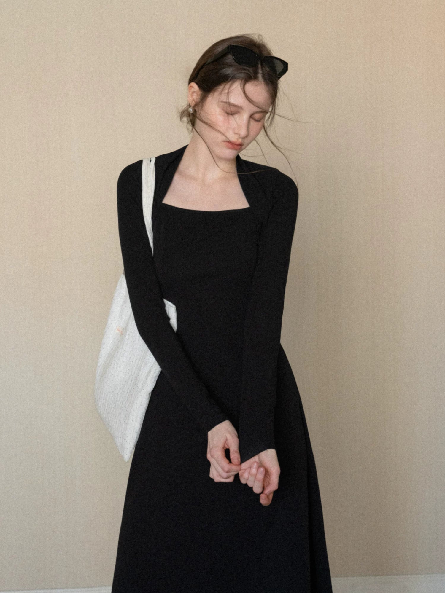 EGGKA Slim and Thin Temperament Pullover Dress