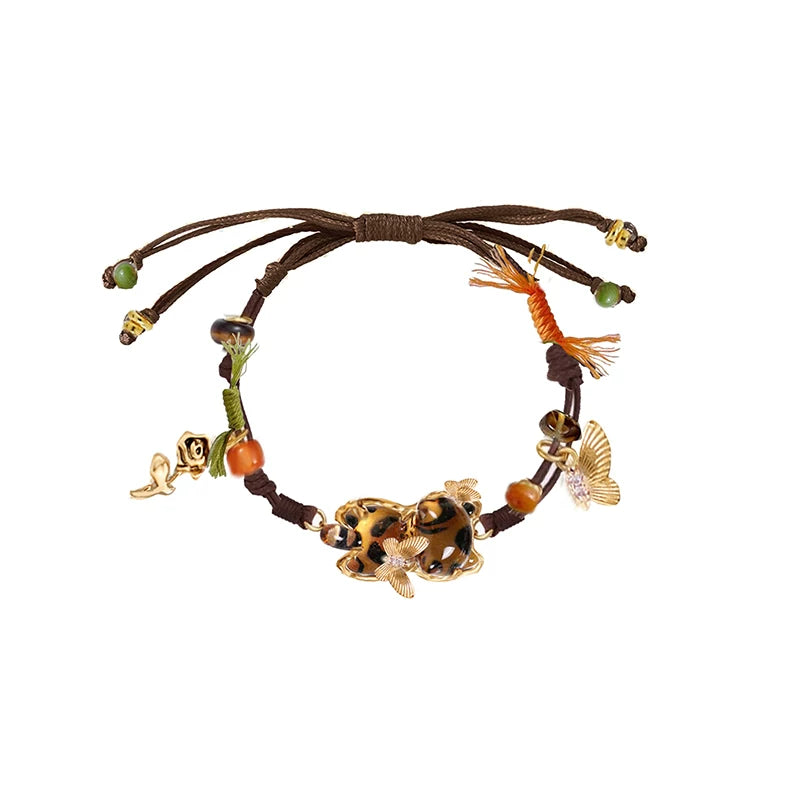 MASW Handwoven Butterfly Cute Pet Cat Bracelet