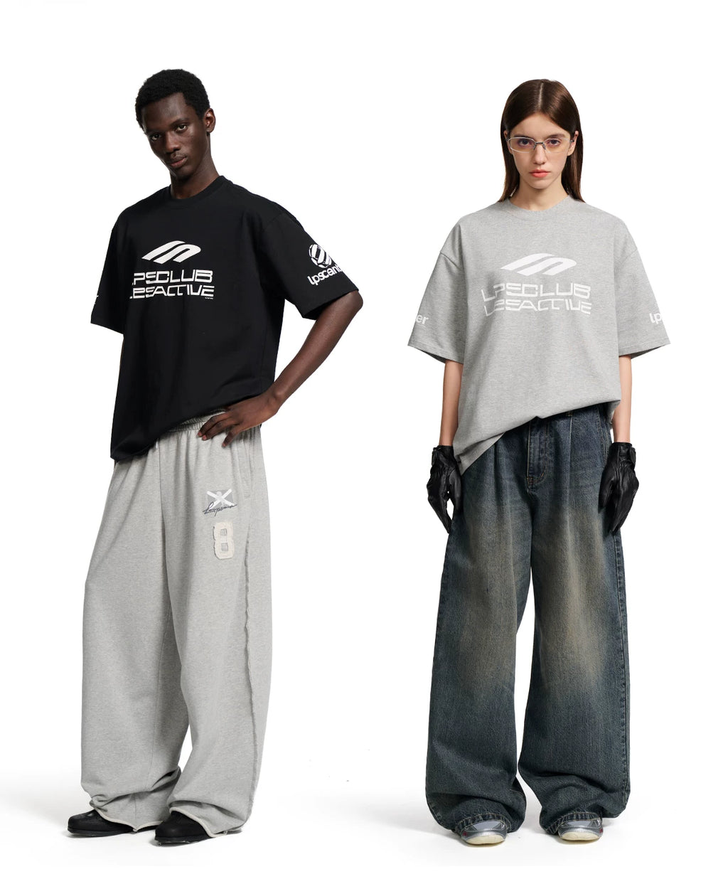 Loopsoon Racing Elements Letter Print Loose Crew Neck Tee