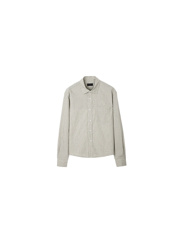 PLUS NO LOGO Plaid Long-sleeved Shirt