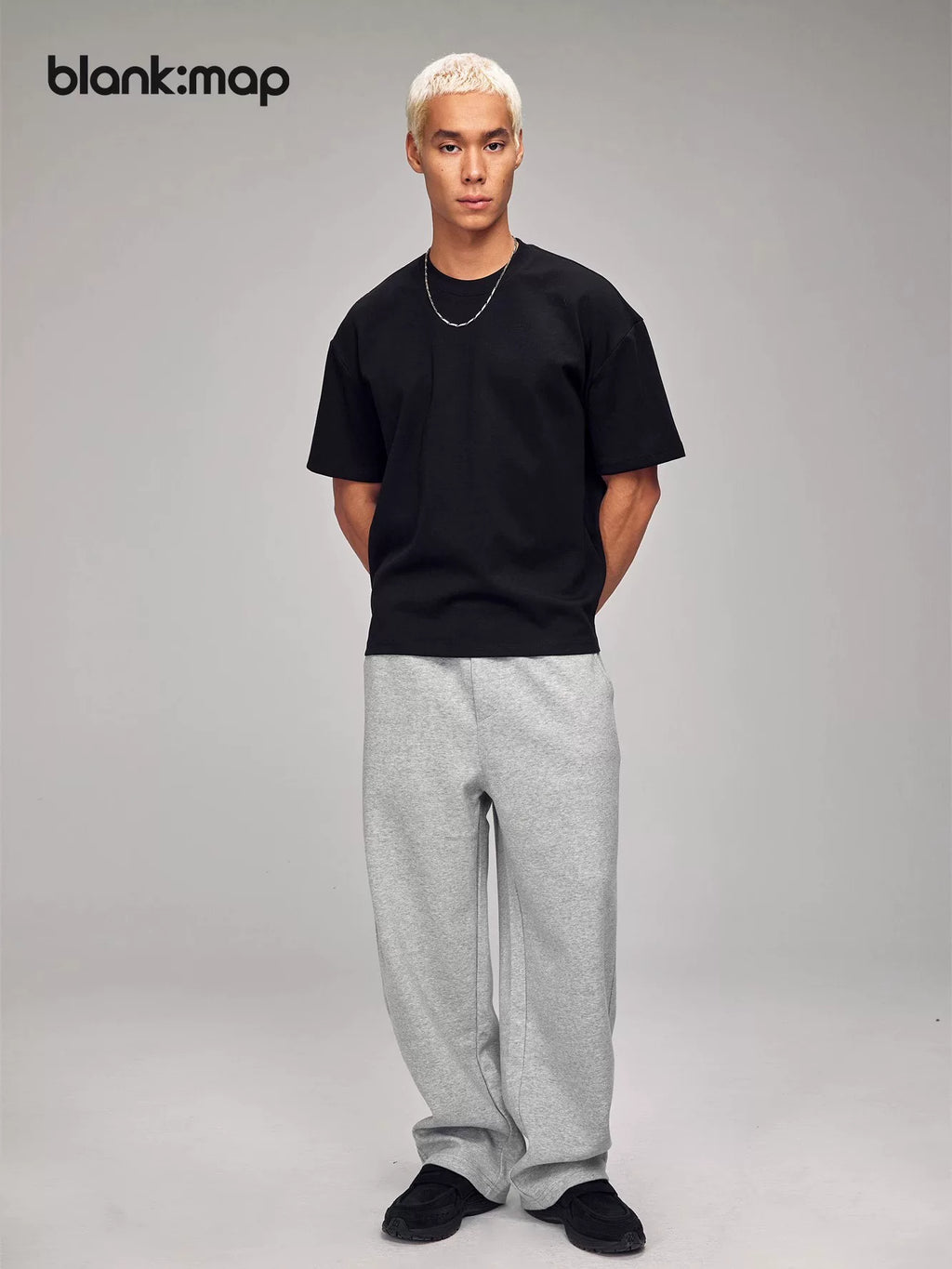 Blank: Map Casual Loose Drape Straight Sweatpants