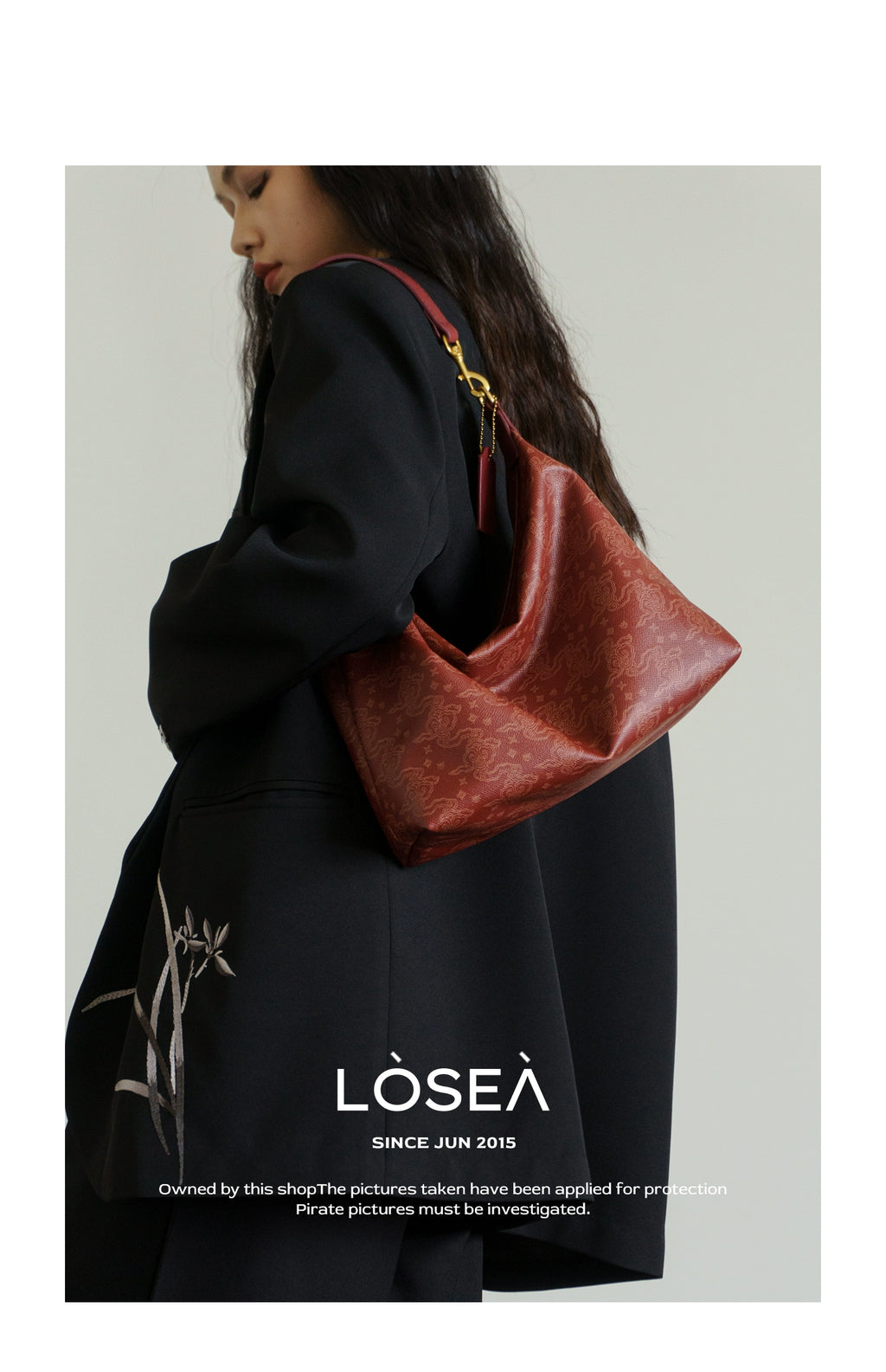 LOSEA Ruyi Cloud Temperament Premium Pattern Shoulder Bag