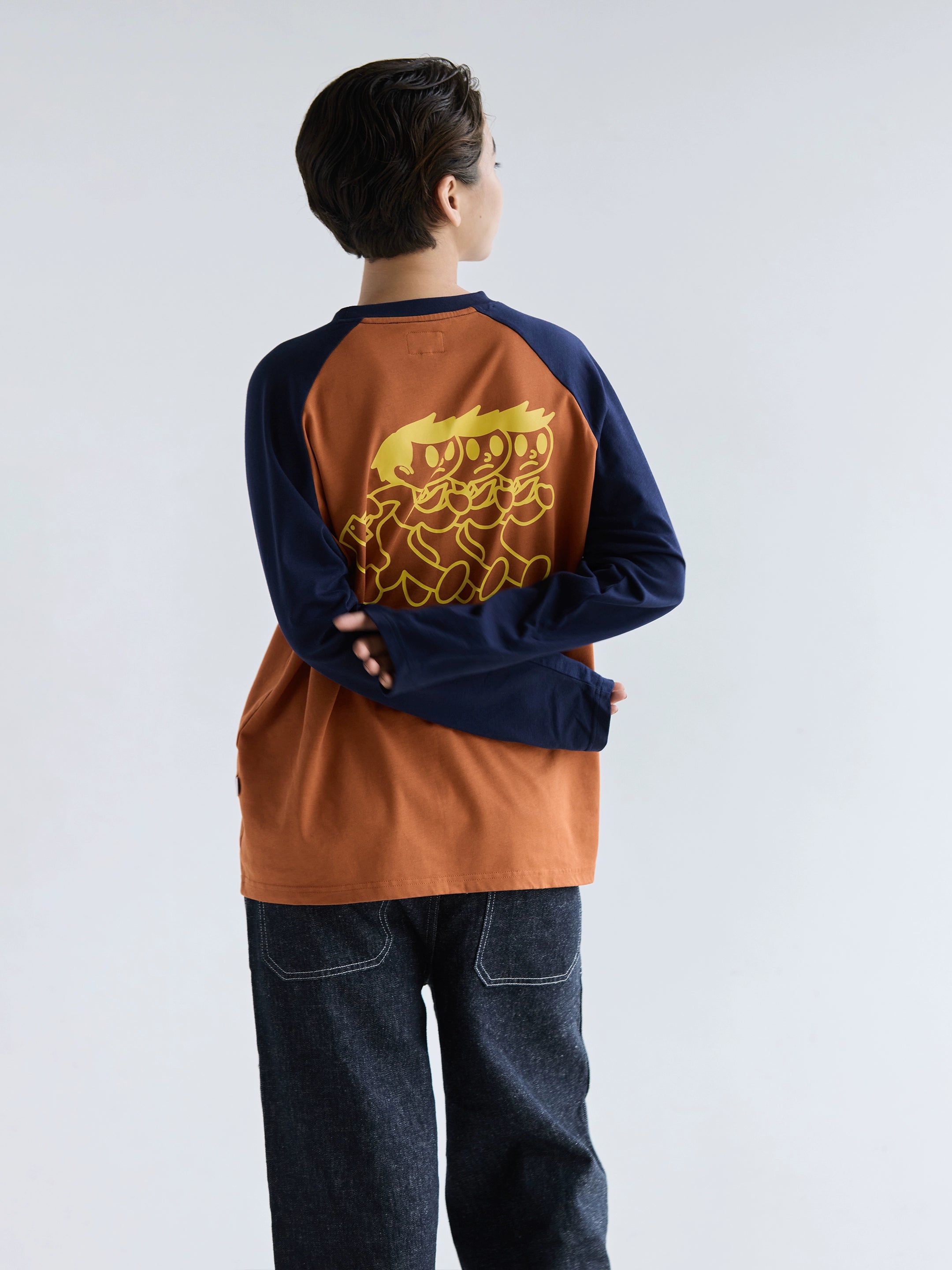 BENT IDEA Casual Color Matching Shoulder Long Sleeves