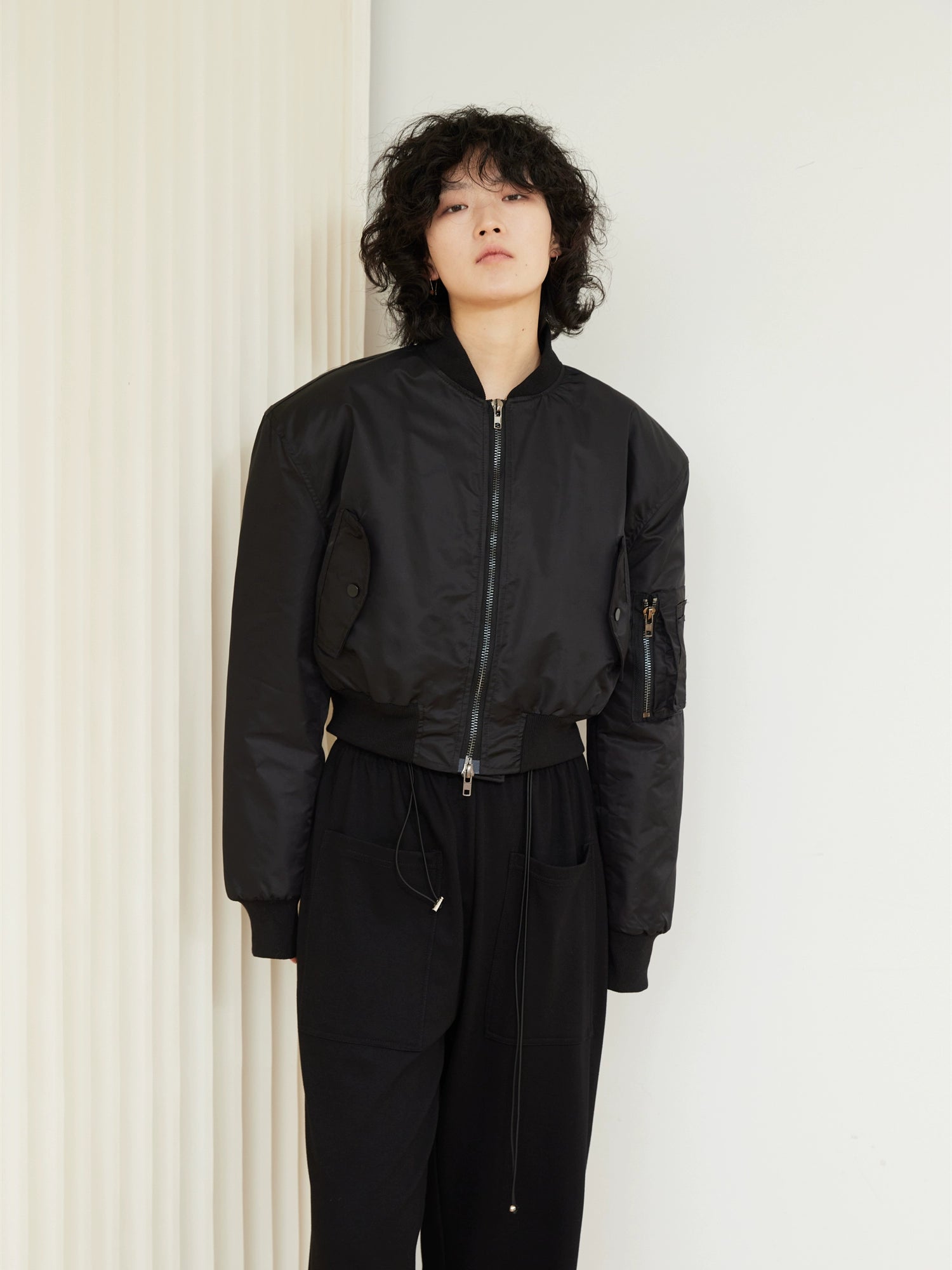 SUNYVONNE Thickened Zipper Short Cotton-padded Jacket