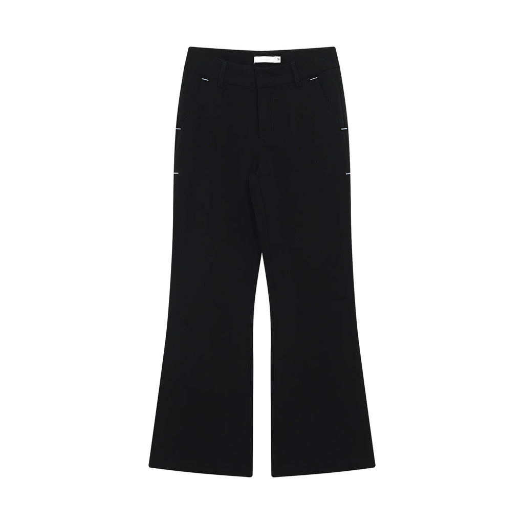 FUNKYFUN Side Slit Micro-horn Low-rise Eight-point Trousers