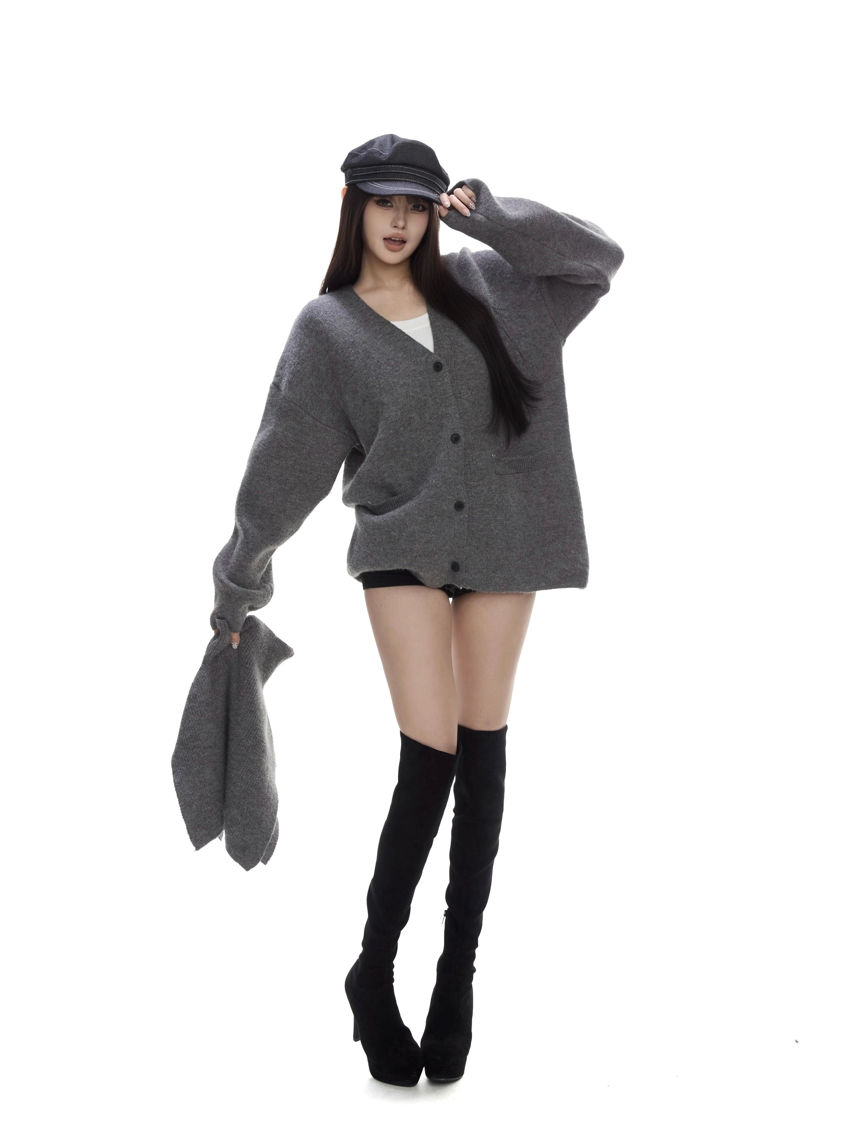 WITHMIN Loose and Thin Casual Turtleneck Shawl