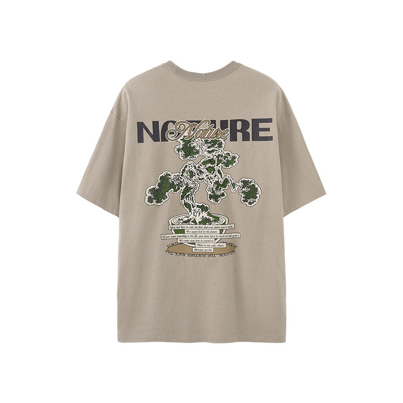 INF 250G retro green plant Heavy 100% Cotton Tee