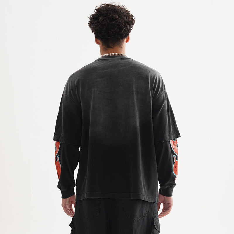 FIVE MEN FLAME long-sleeved Tee