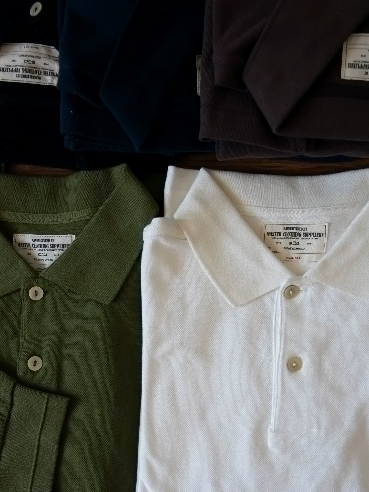 PrintAce Vintage Loose Lapel Long Sleeve POLO Shirt