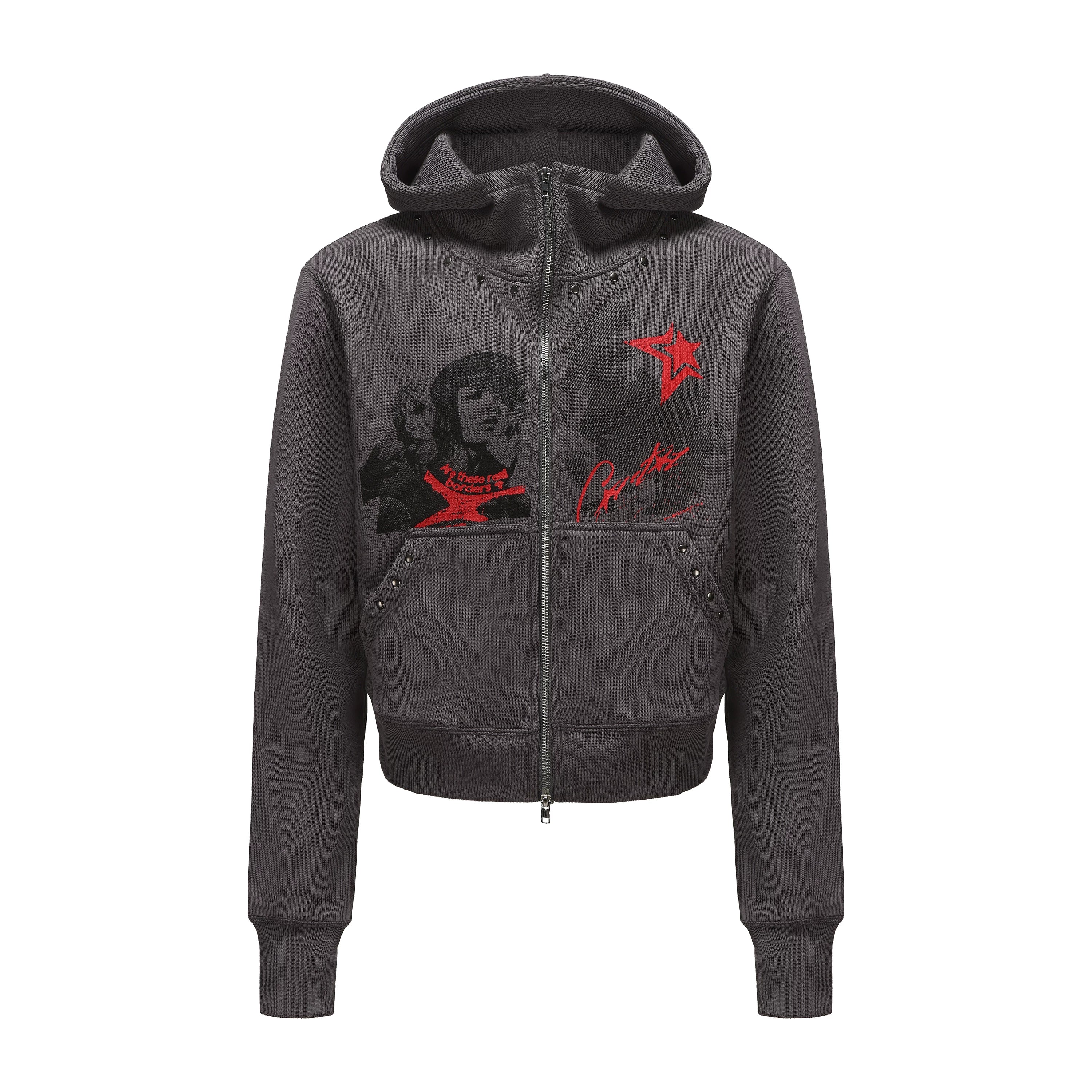 PAIKI Rivet Subculture Visual Sweater Jacket