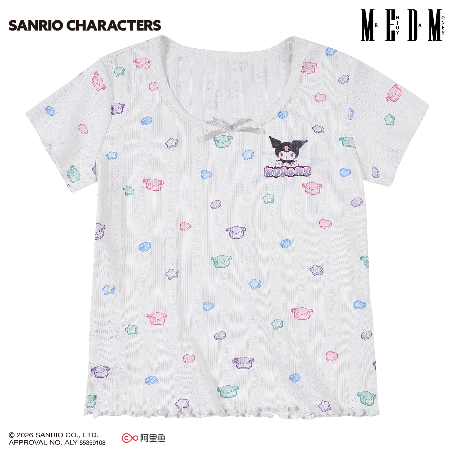 MEDM Candy Printed Knitted Casual Tee