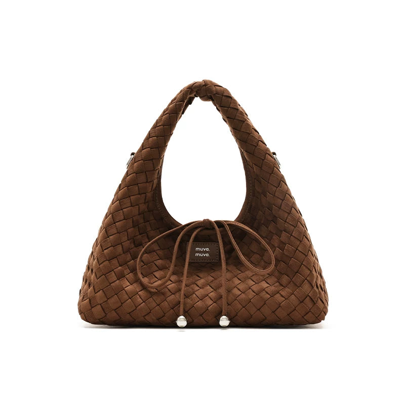 MUVA Braided Triangular Rice Ball Bag Lightweight Casual Tote Bag