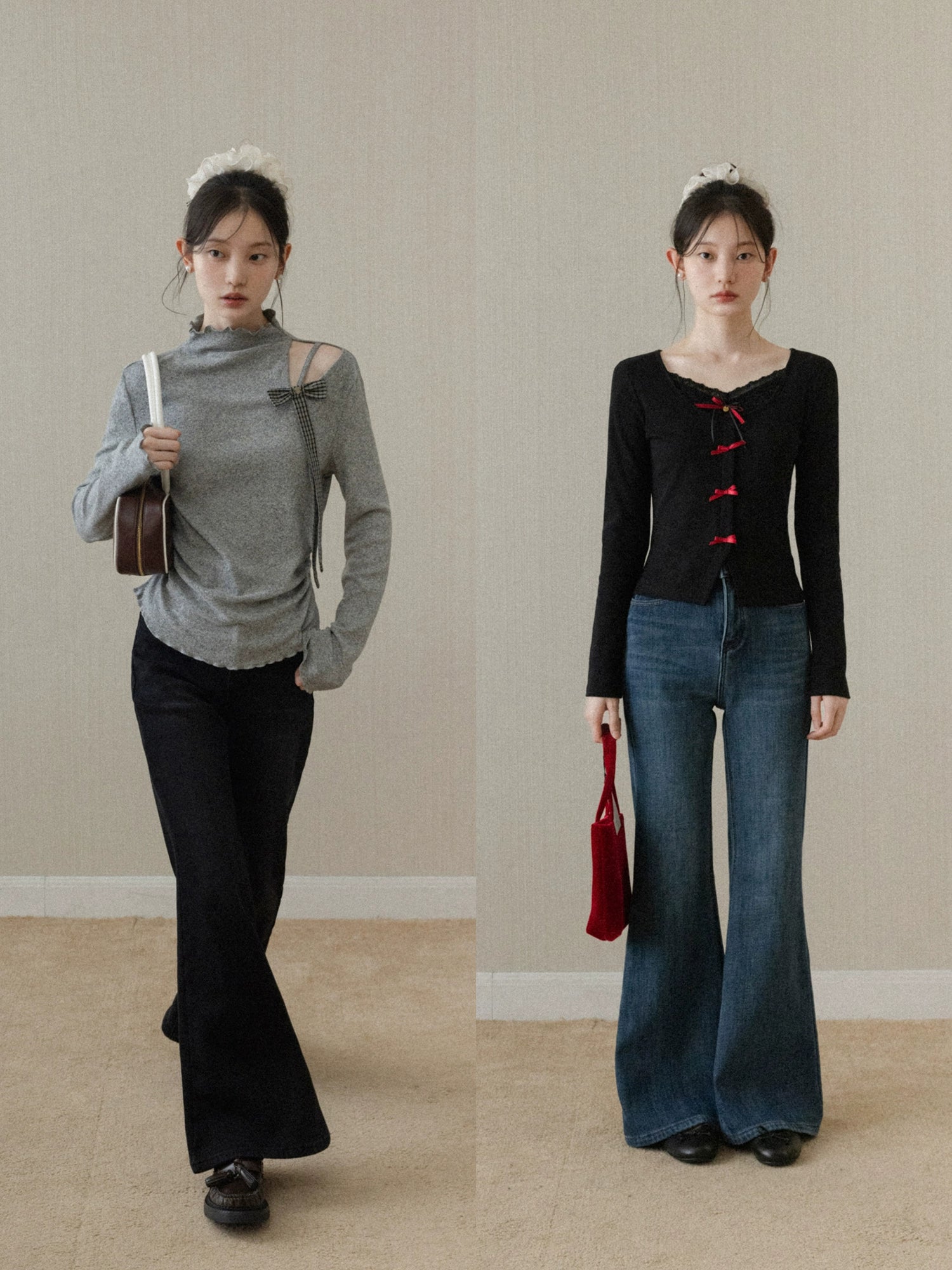 Cantonstory Vintage High Waist Skinny Jeans