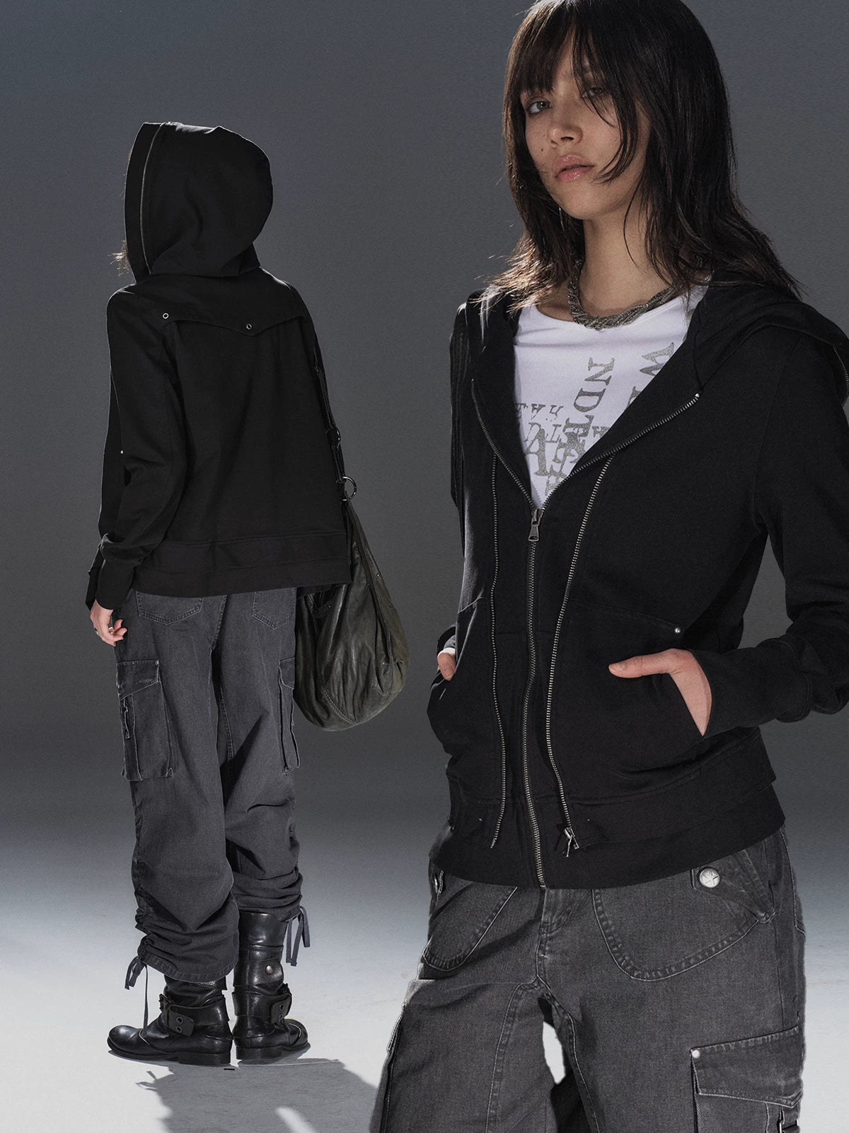 WearAndtear Slim-fit Hooded Thin Cardigan Sweater