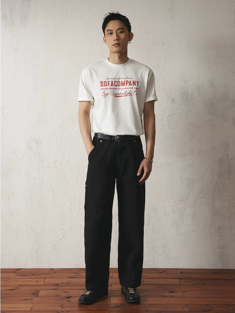 SUPERTOFU Vintage Casual Versatile Shoulder Tee