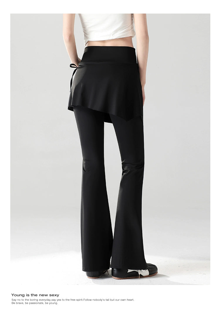 UNIFREE Fake Two-piece Casual Stretch Pants