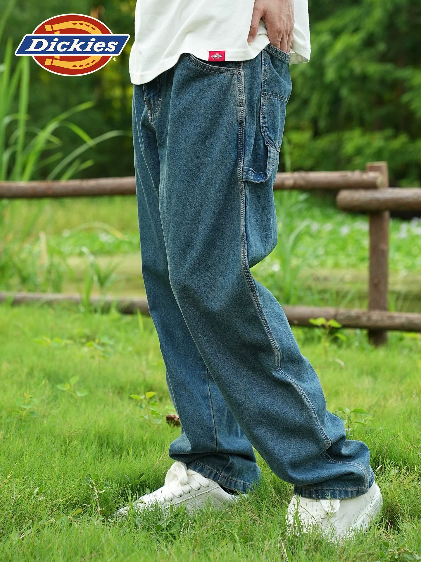 Dickies Loose Casual Straight Denim Overalls