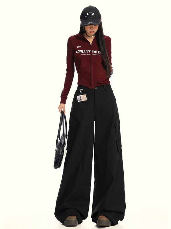 KPSR Lazy High Waist Loose Wide Leg Pants